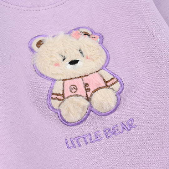 Infant Girls Fleece 2 Piece Suit Bear
