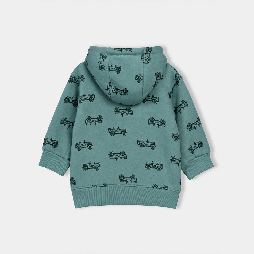 Infant Boys Fleece Knitted Jacket Jeep-Acrylic