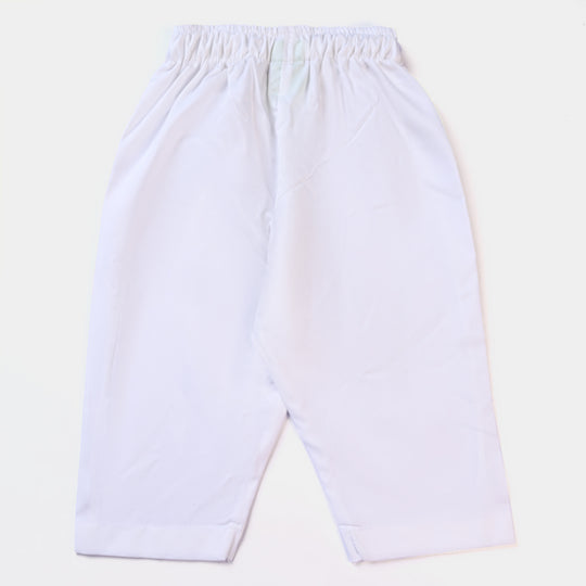 Infant Boys Poly Viscose Eastern Bottom - White