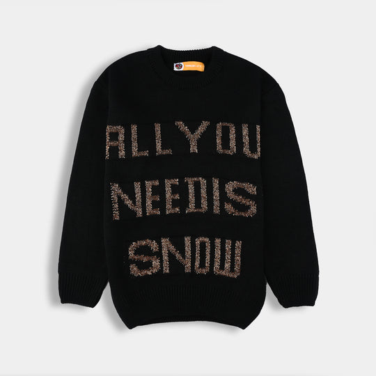 Girls F/S Sweater Snow-Cappuccino
