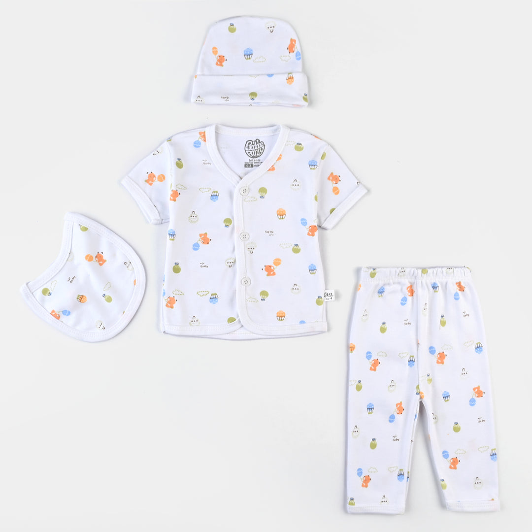 Infant Unisex Cotton Summer Suit 4PCs