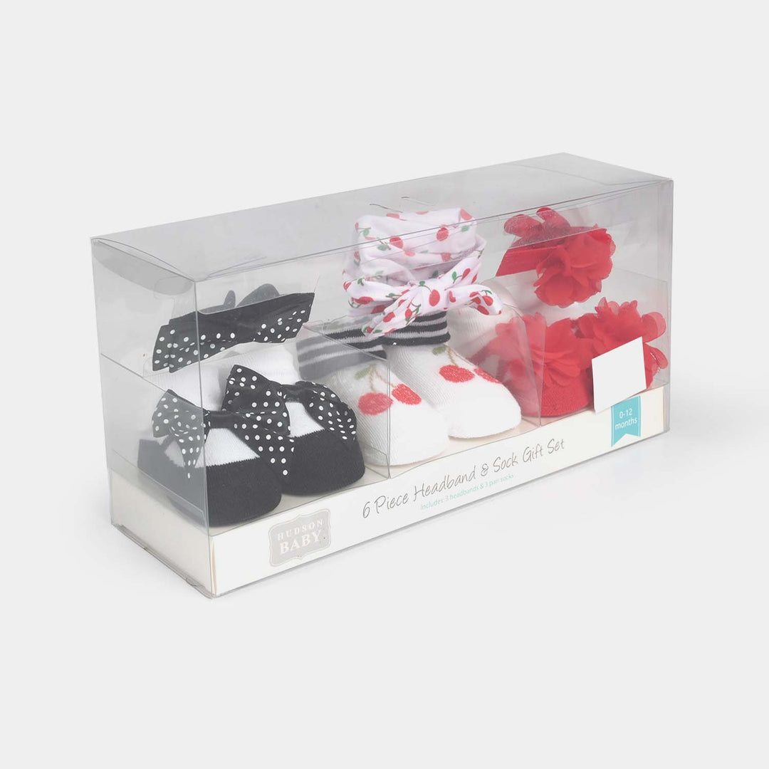 Baby Socks & Headband Pack of 3 Gift Set