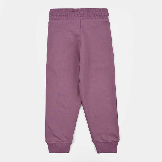 Girls Cotton Terry Pyjama Makes Happy-Very.Grape
