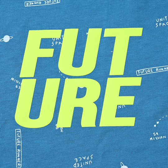 Boys Cotton Jersey T-Shirt H/S Future-Fjord Blue