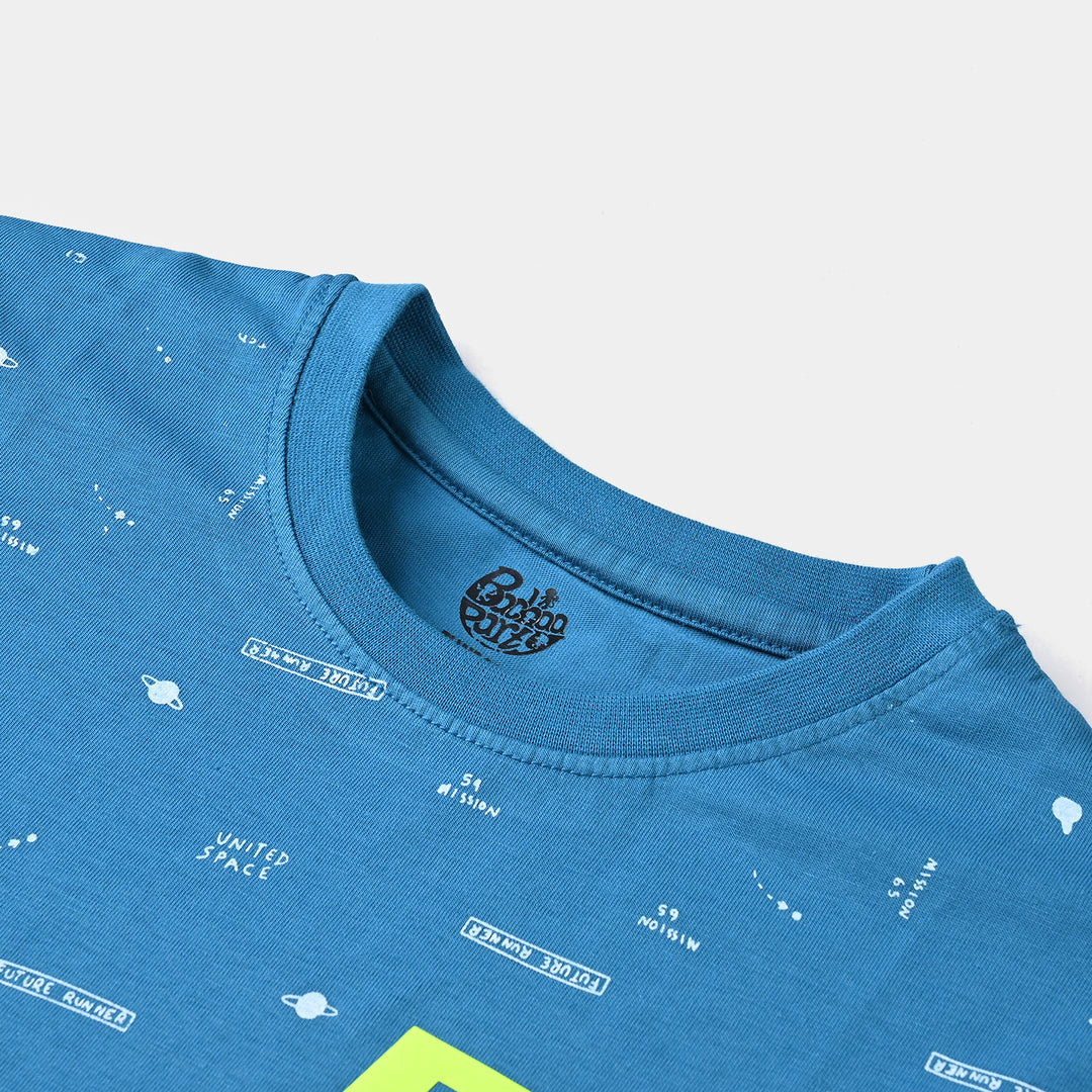 Boys Cotton Jersey T-Shirt H/S Future-Fjord Blue