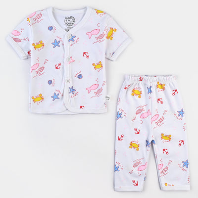 Infant Unisex Cotton Summer Suit 4PCs