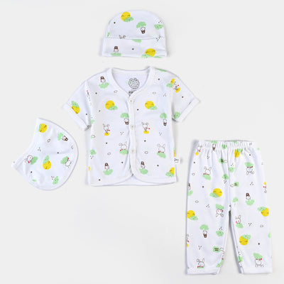 Infant Unisex Cotton Summer Suit 4PCs