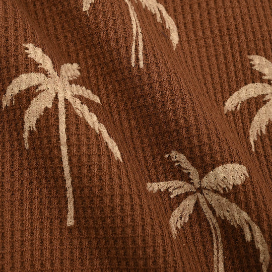 Boys Thermal Sando Palm Tree-Brown