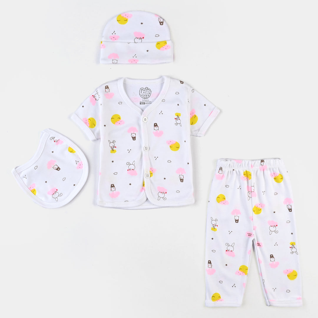 Infant Unisex Cotton Summer Suit 4PCs