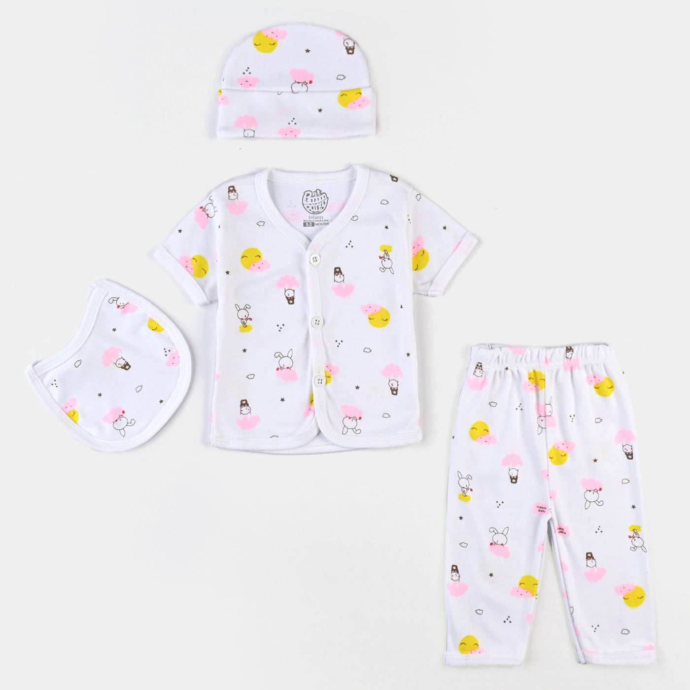 Infant Unisex Cotton Summer Suit 4PCs