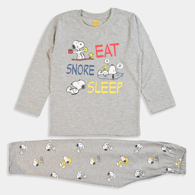 Boys Knitted NightWear Snore-H.grey