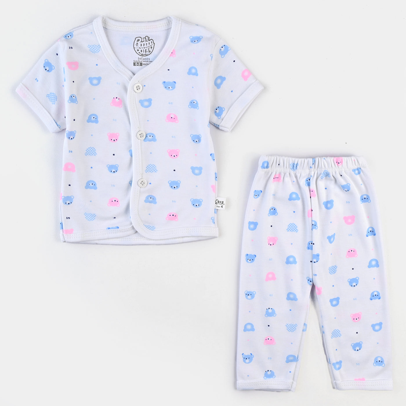 Infant Unisex Cotton Summer Suit 4PCs