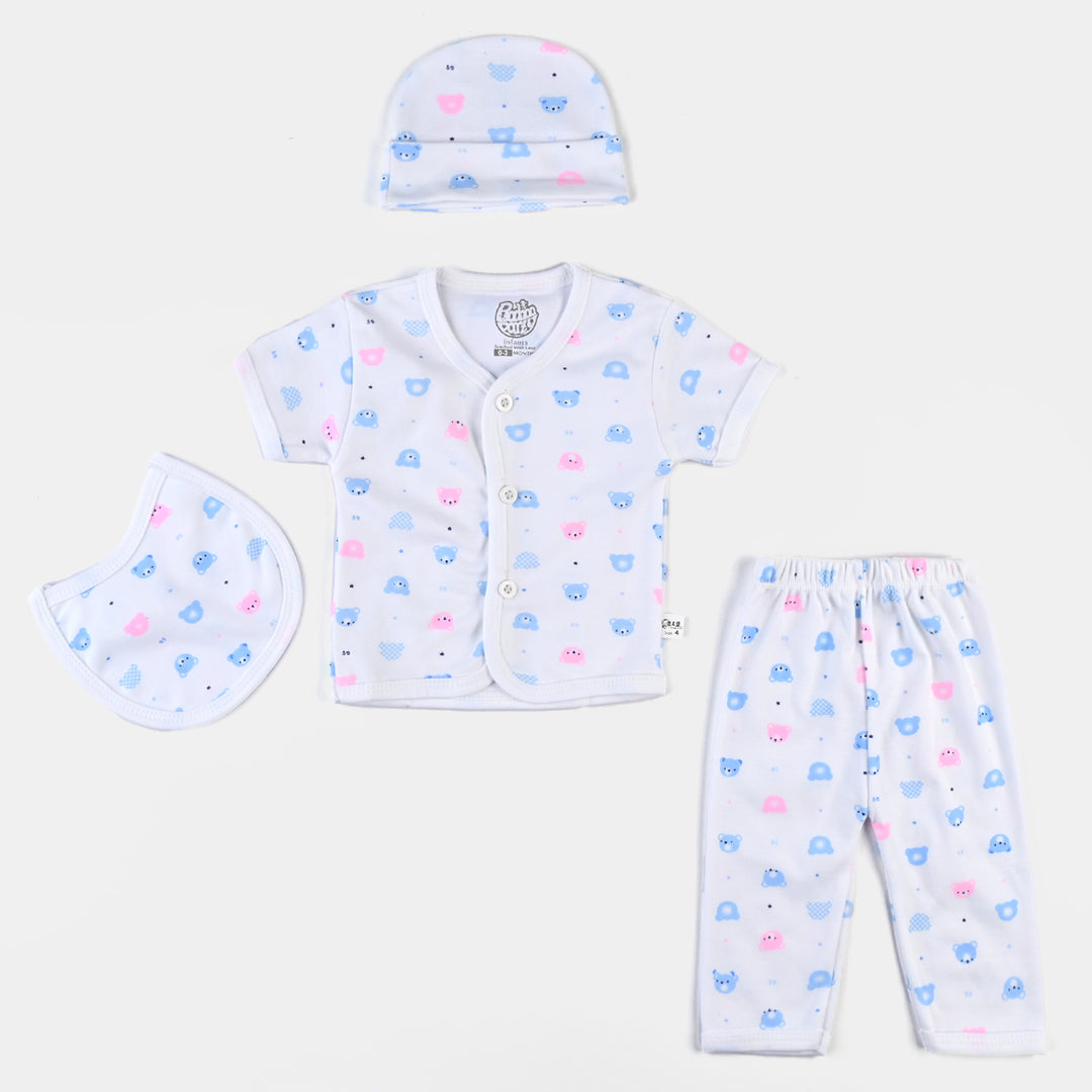 Infant Unisex Cotton Summer Suit 4PCs