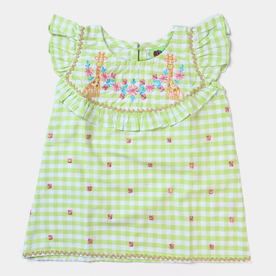 Infant Girls Cotton 2PC Suit -Green