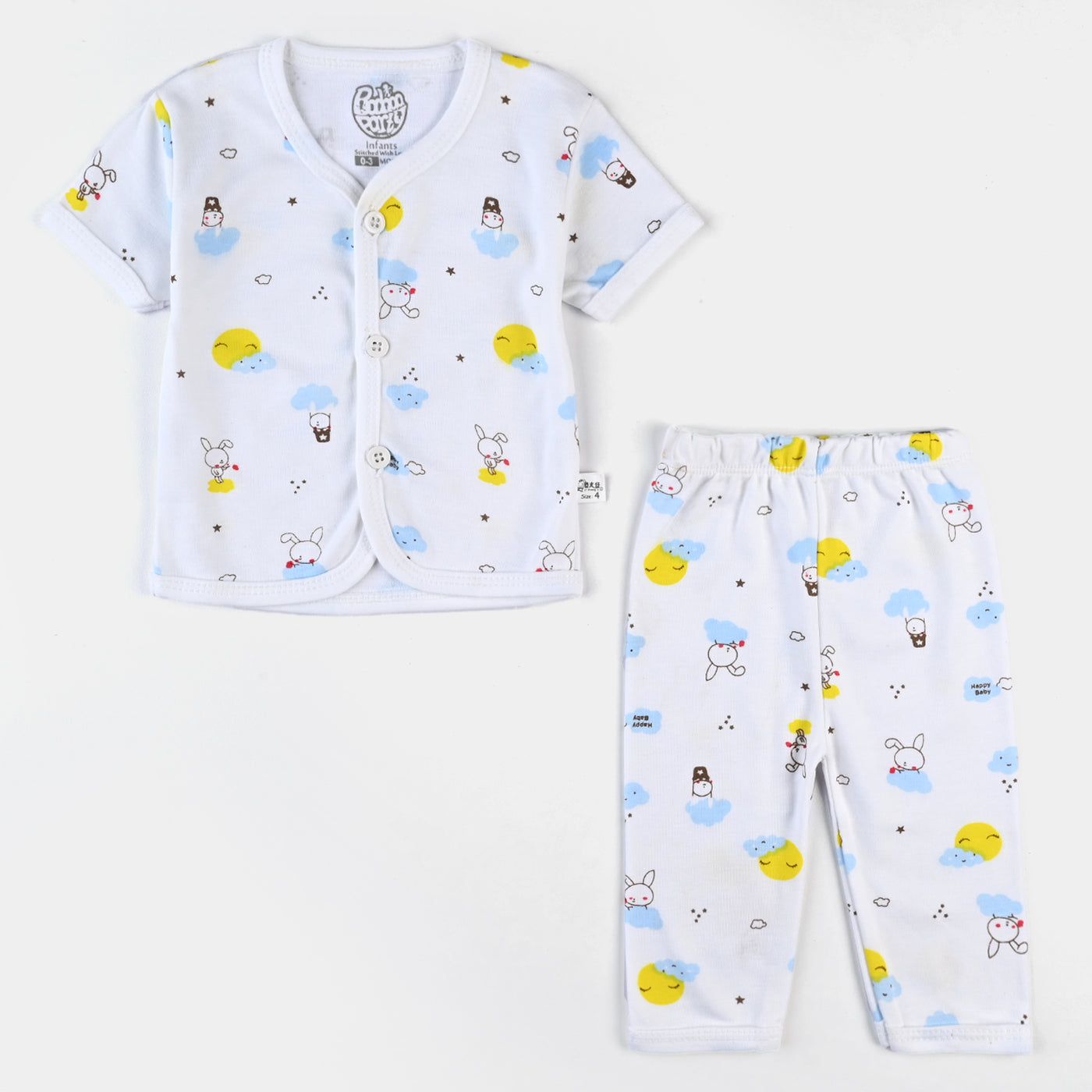 Infant Unisex Cotton Summer Suit 4PCs