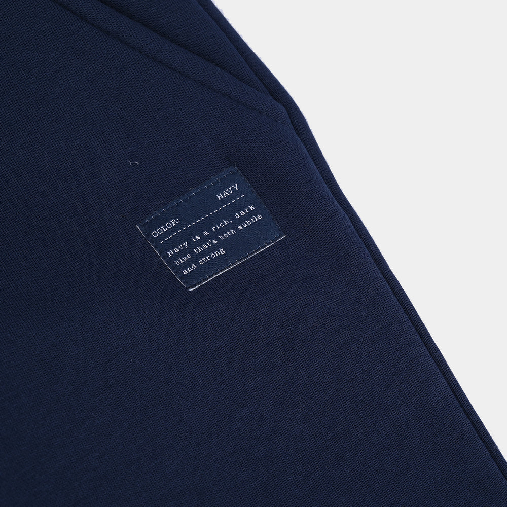 Boys Fleece Pajama Basic-NAVY