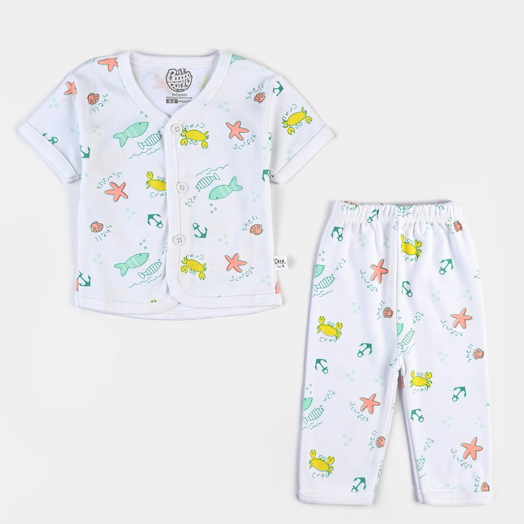 Infant Unisex Cotton Summer Suit 4PCs