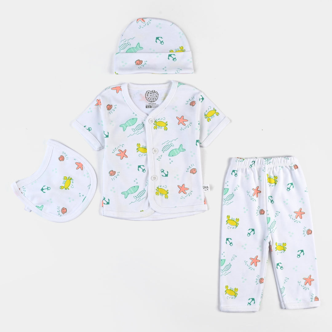 Infant Unisex Cotton Summer Suit 4PCs