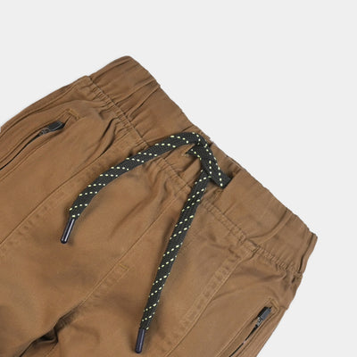 Boys Cotton Pant Be Fear Less-KHAKI