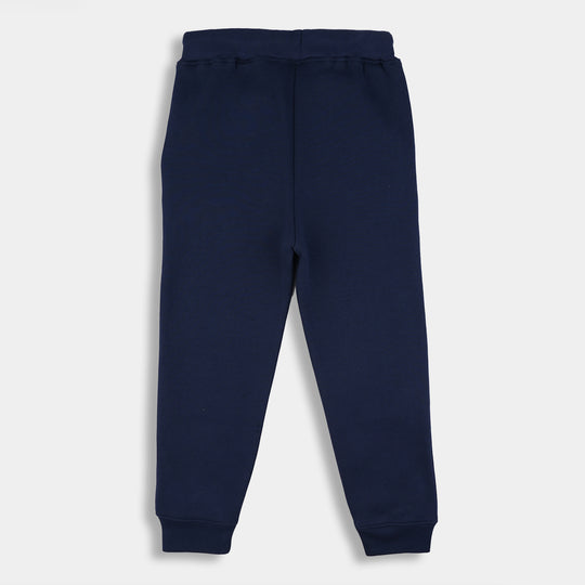 Boys Fleece Pajama Basic-NAVY