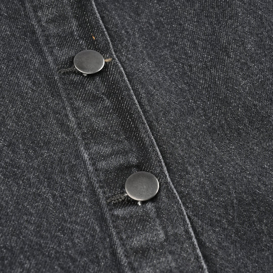 Girls Denim Stretch Jacket Bow-GREY