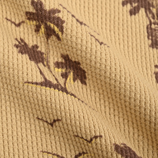 Boys Thermal Sando Ven & Palm Tree-Pebble