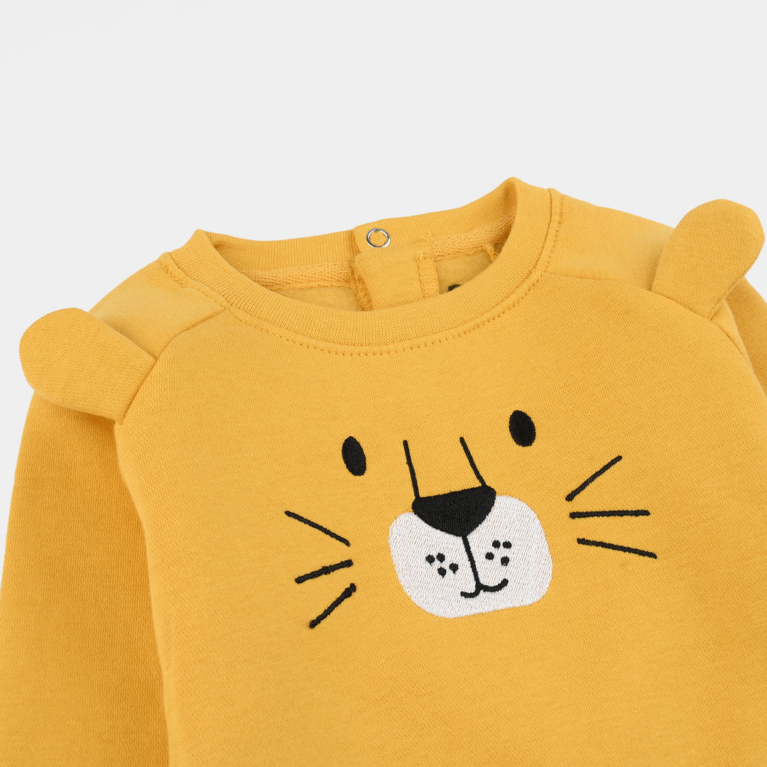 Infant Boys Fleece 2 Piece Suit (Lion) - Yellow