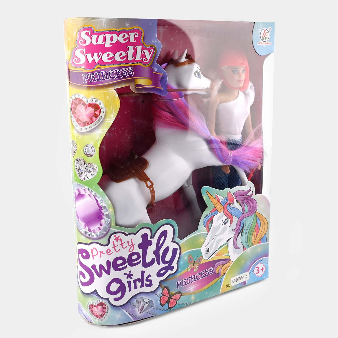 Super Sweet Doll With Horse