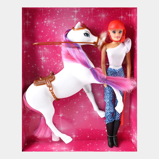 Super Sweet Doll With Horse