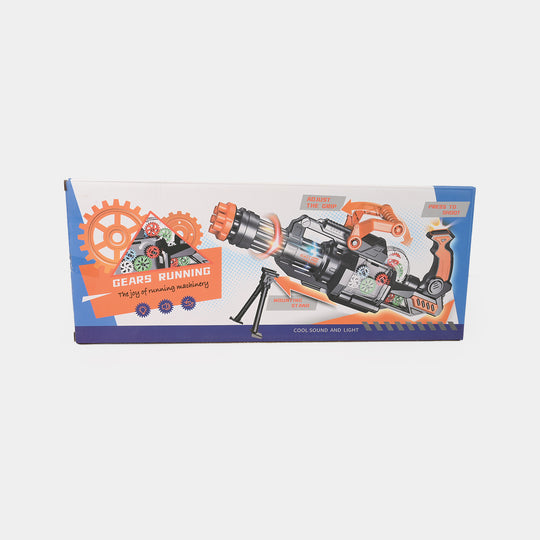 Rotating Barrel Gatling-Style Toy Blaster With Lights & Sounds