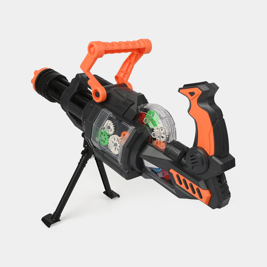Rotating Barrel Gatling-Style Toy Blaster With Lights & Sounds