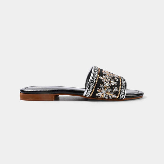 Girls Slipper TA-005-BLACK