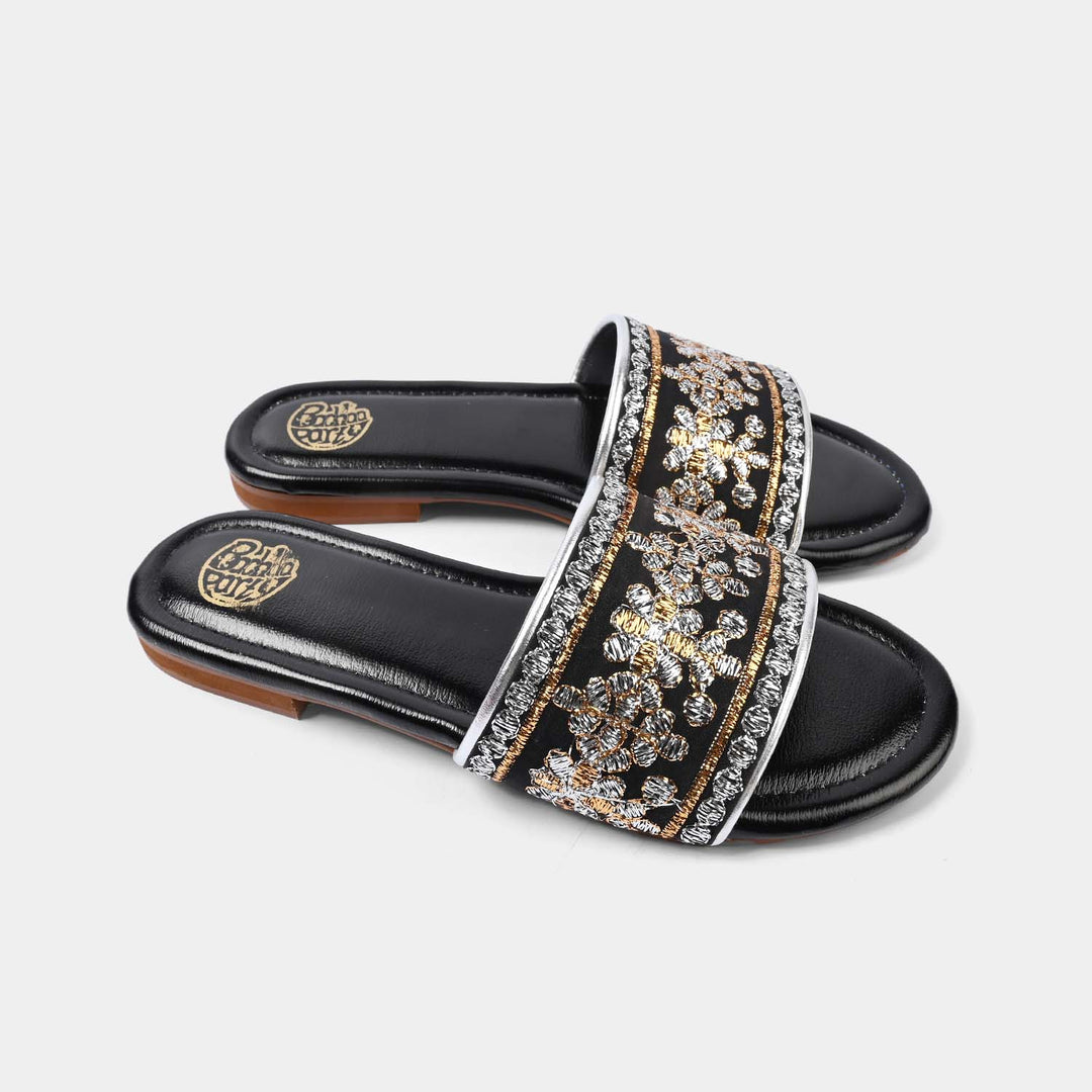 Girls Slipper TA-005-BLACK