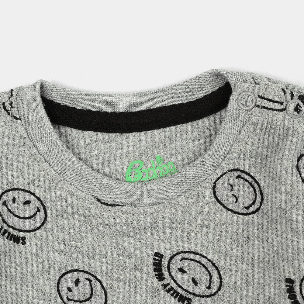 Infant Boys Thermal T-Shirt H/S Smiley-Heater.Grey