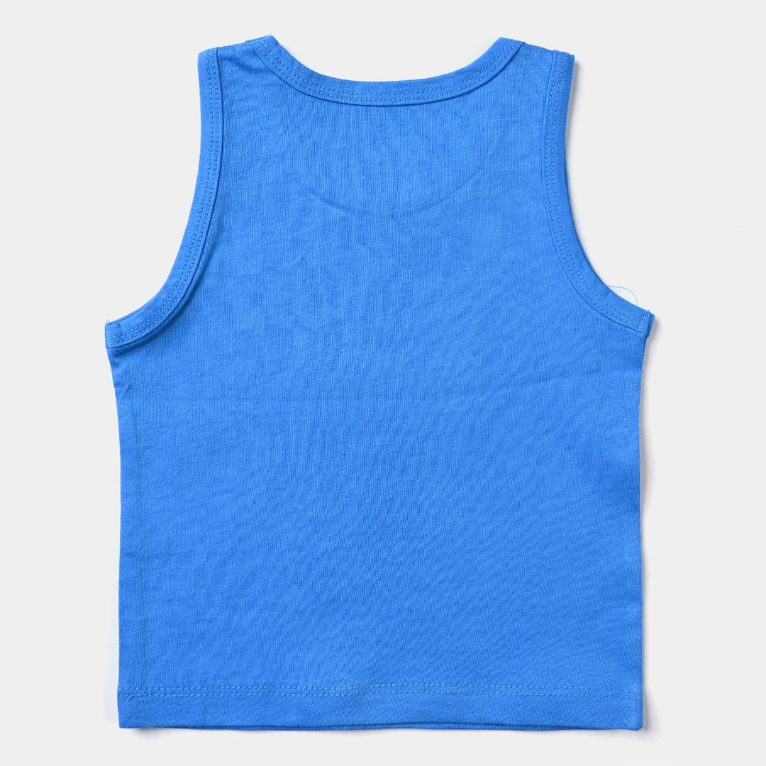 Infant Boys Cotton Jersey Sando-B.Blue