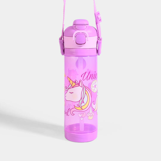 Kids Straw Water Bottle with Strap