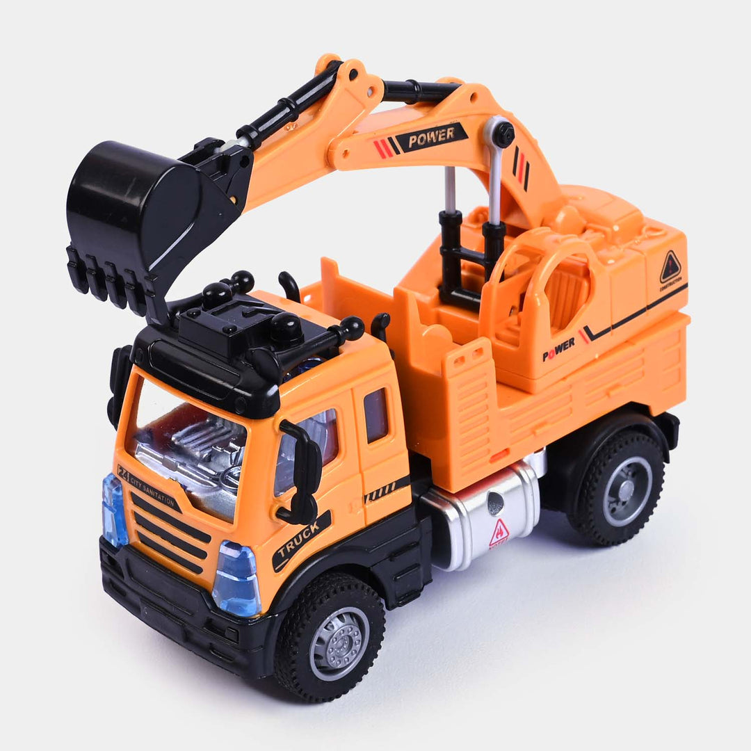 Pull Back & Go Engineering Vehicle Toy For Kids