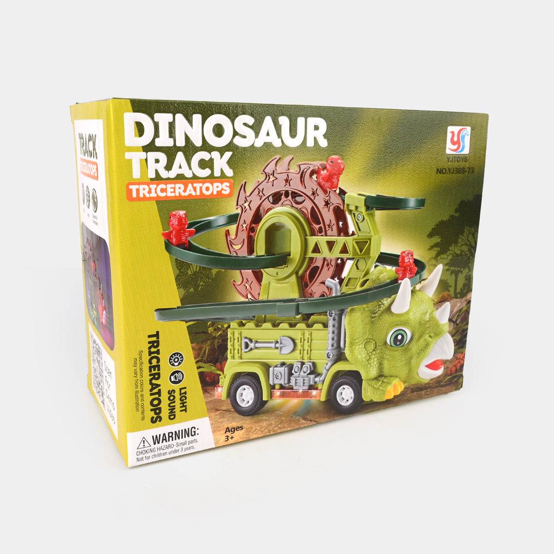 Dinosaur Track Triceratops 2-in-1 Toy Set
