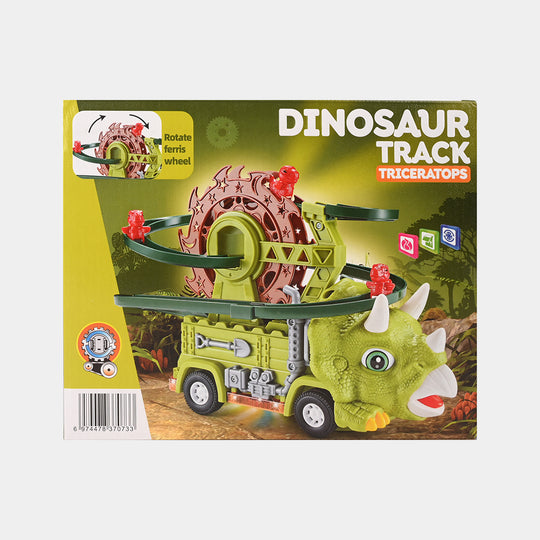 Dinosaur Track Triceratops 2-in-1 Toy Set