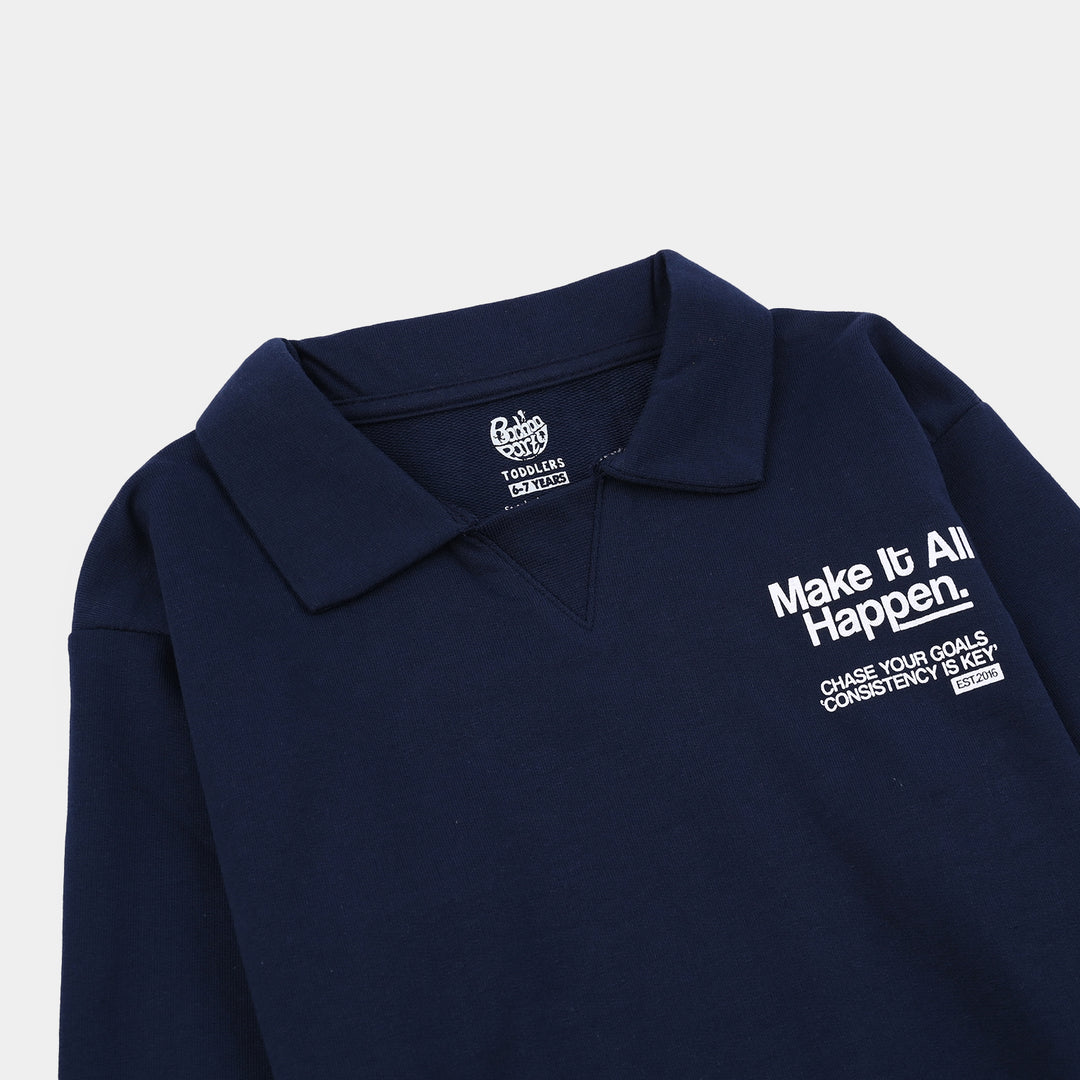Boys Jersey/Terry 2 Piece Suit All Happen-NAVY