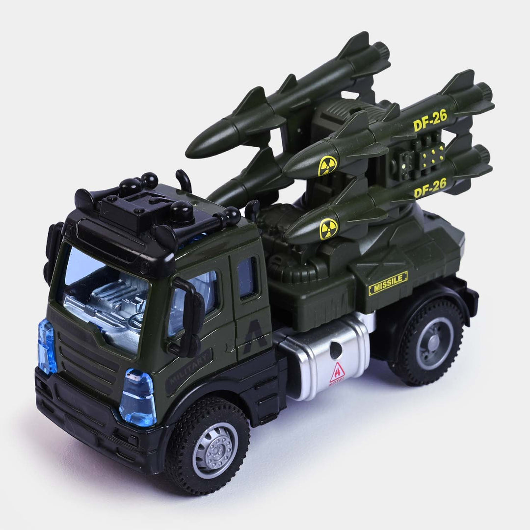 Pull Back & Go Military Vehicle Toy For Kids