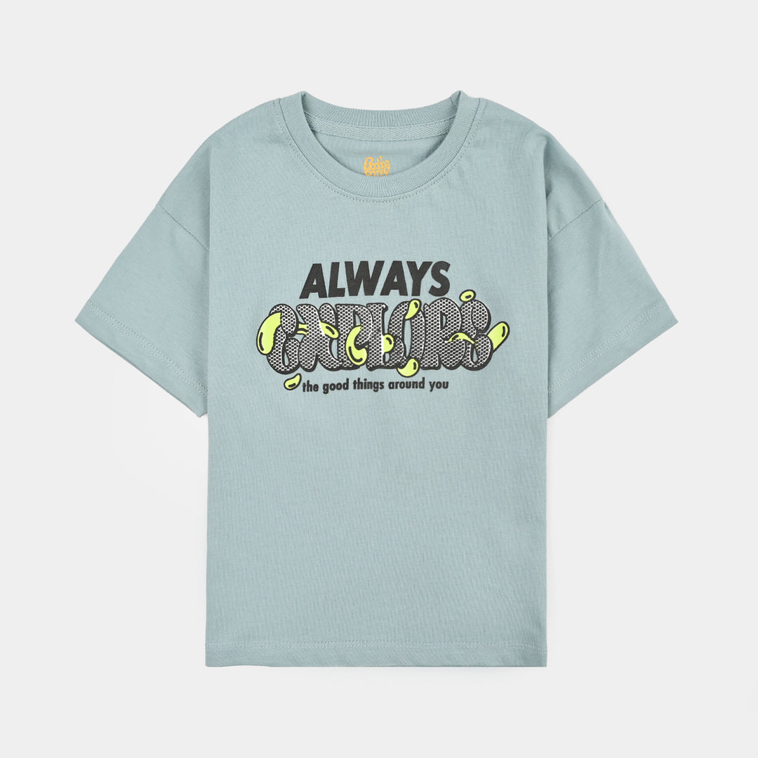 Boys Cotton Jersey T-Shirt Always Explore