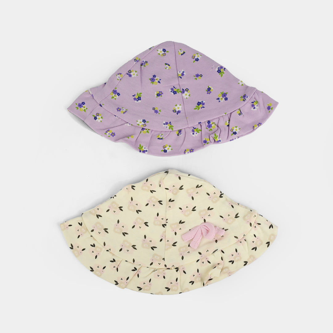 2-Piece Soft Cotton Baby Cap/Hat | 0M+