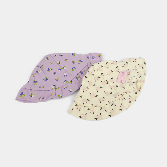2-Piece Soft Cotton Baby Cap/Hat | 0M+