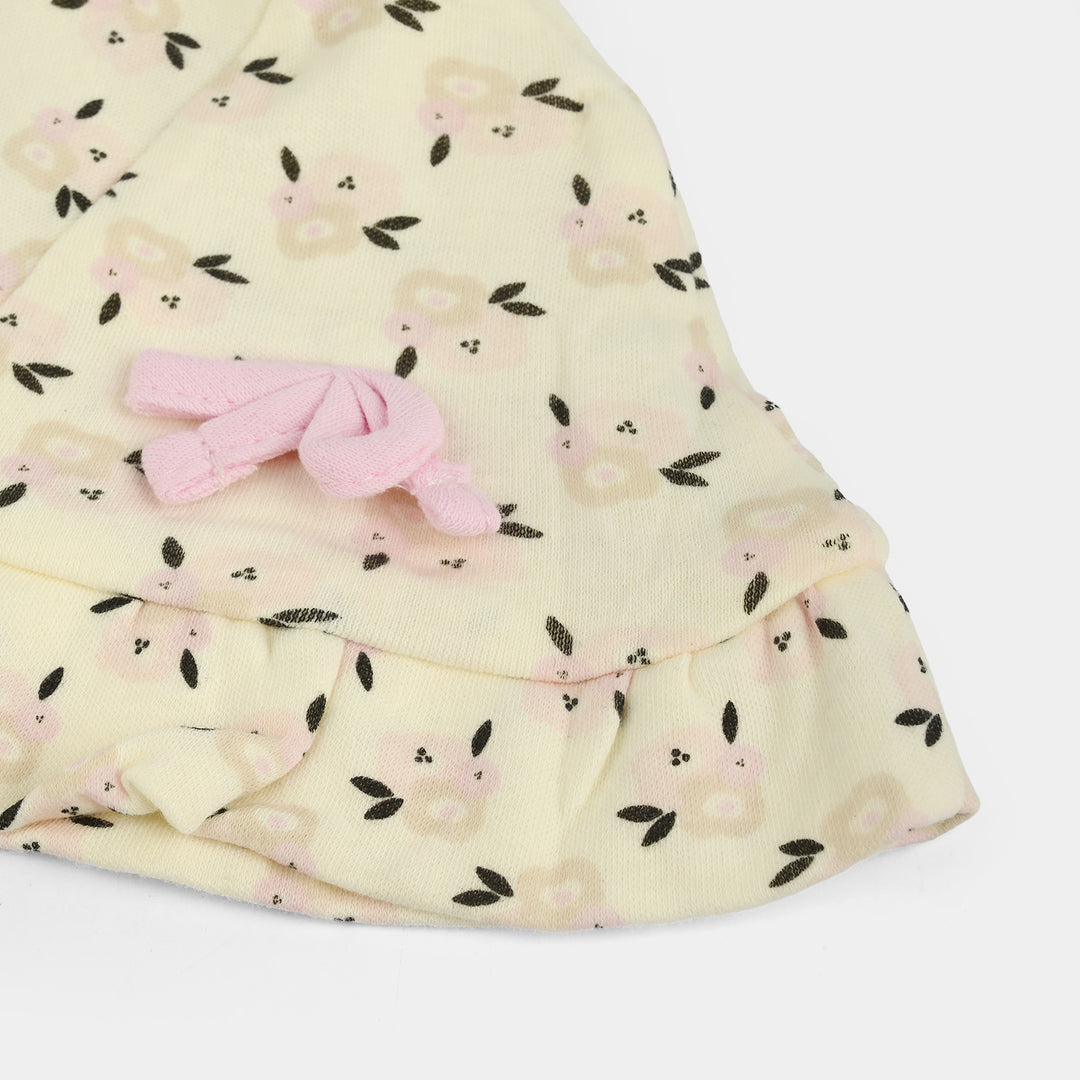 2-Piece Soft Cotton Baby Cap/Hat | 0M+