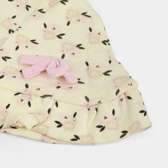 2-Piece Soft Cotton Baby Cap/Hat | 0M+