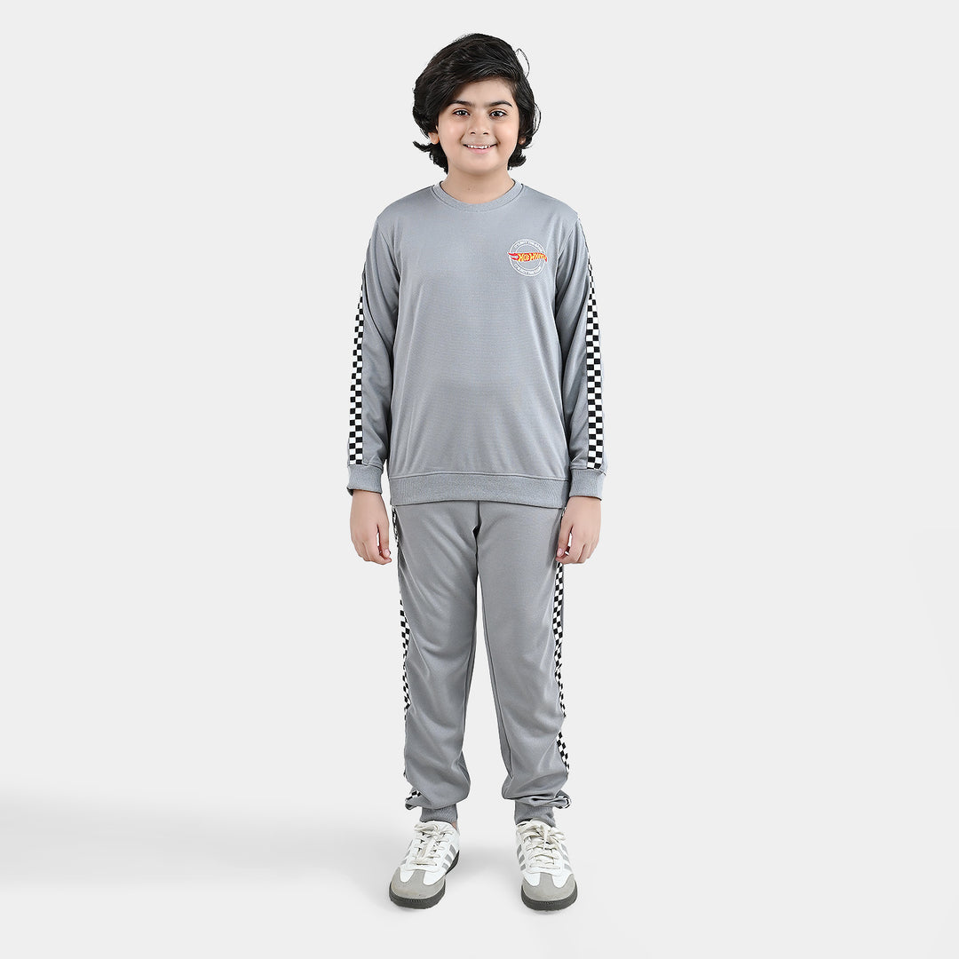 Boys Thermal 2Pcs Suit Hot Wheels-GREY