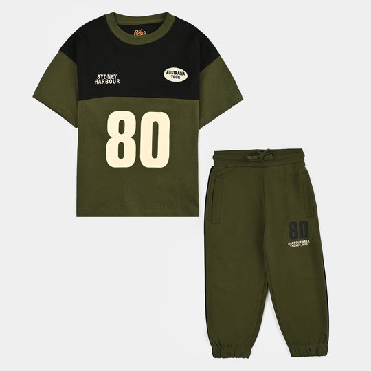 Boys Jersey/Terry 2 Piece Suit Sydney Harbour-GREEN