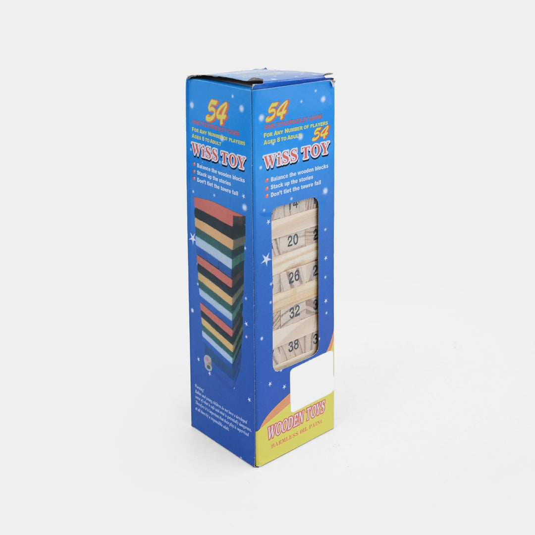 54-Piece Wooden Stacking Game Set