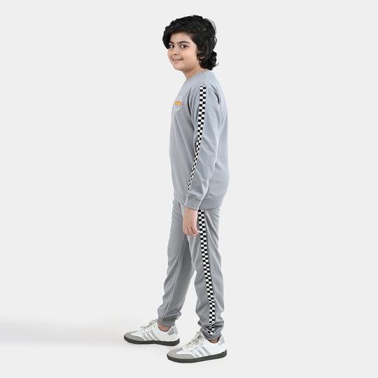 Boys Thermal 2Pcs Suit Hot Wheels-GREY